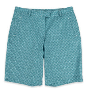 Lady Hagen Bermuda Golf Shorts Women 6 Blue White Print Active Travel Casual